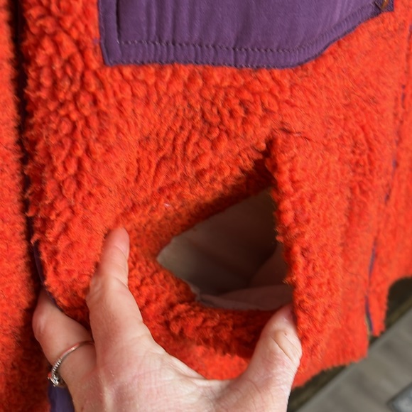 We The Free Orange‎ & Purple Sherpa Zip Up Jacket- S - Picture 4 of 6